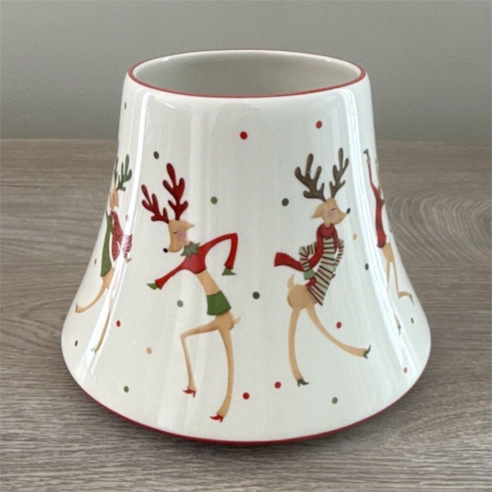 Yankee Candle Christmas Reindeer Ceramic Candle Holder for Jar/Container Candle